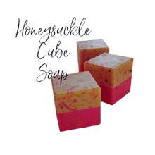 Load image into Gallery viewer, Honeysuckle Cube Soaps🍯  | 4 ozs + LOOFAH SPONGE
