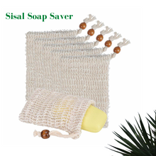 Load image into Gallery viewer, Premium Sisal Soap Saver Pouch with Drawstring (1)
