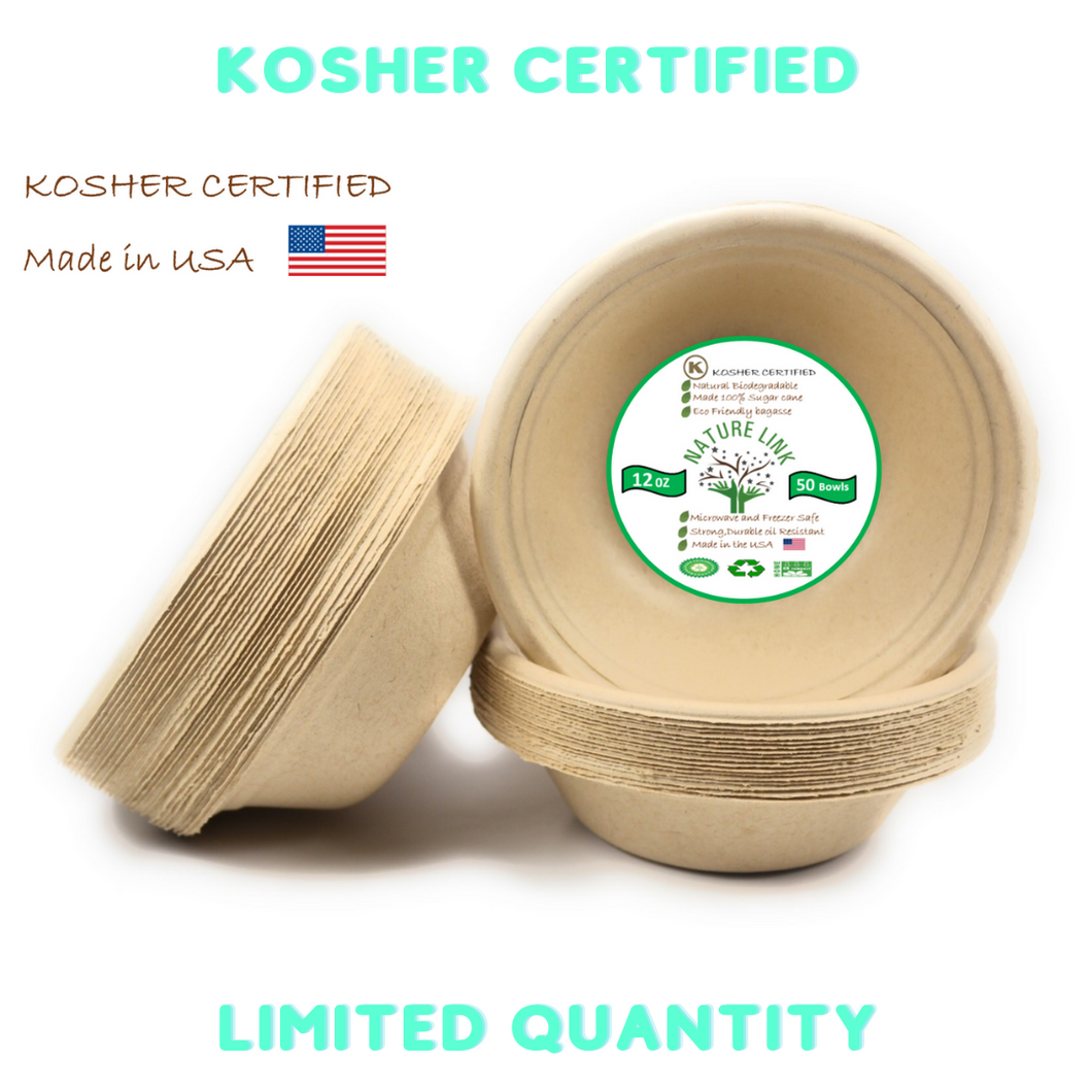 Compostable eco friendly set of 50 bowls