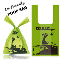 Load image into Gallery viewer, Earth Friendly -Tie- Dog Poop Bag - Doggie Waste Bags - Extra Strong Doggy Poop Bags with Leak-Proof Security (200)
