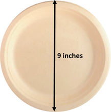 Load image into Gallery viewer, Kosher Certified Made in USA (50) Pack 100% Eco Friendly 9&quot; &amp; 10&quot; Paper Plates

