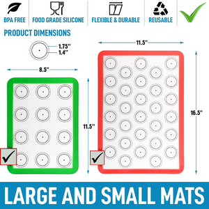 Reusable Silicone Baking Mats Sheets Assorted (4 PCS)