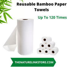 Load image into Gallery viewer, Bamboo Reusable Washable Paper Towels 120 Times
