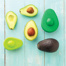 Load image into Gallery viewer, Set of 2 Avocado Food Huggers No more plastic wrap, baggies or foil.
