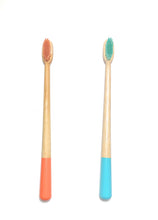 Load image into Gallery viewer, Bamboo Toothbrush Biodegradable 2 Pack
