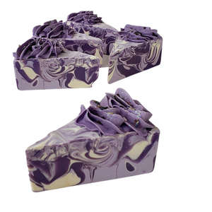 Lavender Soap Cake With Purple Frosting (1) 4oz  Slice Made in USA
