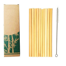 Load image into Gallery viewer, Reusable Bamboo Drinking Straw Kits
