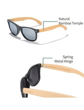 Load image into Gallery viewer, Eco-Friendly fashionable BAMBOO sunglasses with polarized UV protection lens.
