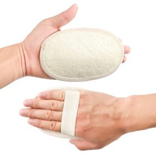 Load image into Gallery viewer, 10 Pack Exfoliating  Pads, Large 100% Natural Loofah and Terry Cloth Body Sponge for Men and Women
