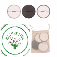 Load image into Gallery viewer, Nature Link 15 Pack Bamboo Washable Reusable Makeup Remover
