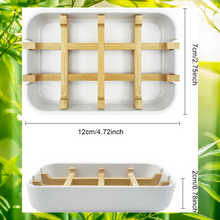 Load image into Gallery viewer, Collective Bamboo Soap Dish - Soap Saver Exfoiliating Bag

